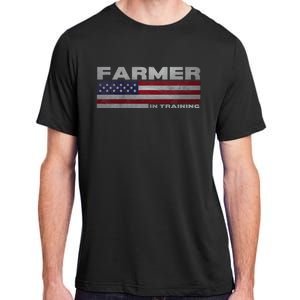 Farmer In Training Future Farmer Patriotic American Flag Adult ChromaSoft Performance T-Shirt