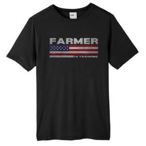 Farmer In Training Future Farmer Patriotic American Flag Tall Fusion ChromaSoft Performance T-Shirt