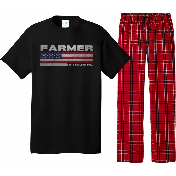 Farmer In Training Future Farmer Patriotic American Flag Pajama Set