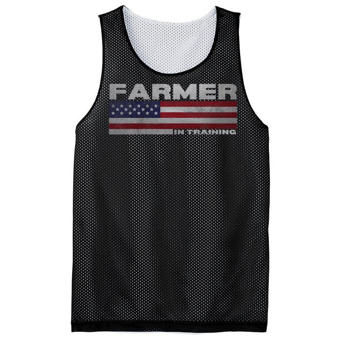 Farmer In Training Future Farmer Patriotic American Flag Mesh Reversible Basketball Jersey Tank