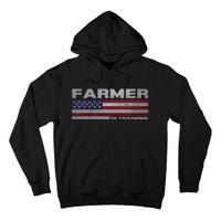 Farmer In Training Future Farmer Patriotic American Flag Tall Hoodie