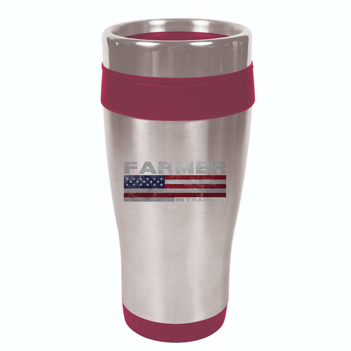 Farmer In Training Future Farmer Patriotic American Flag 16oz Travel Tumbler