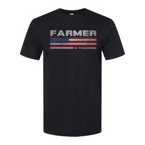 Farmer In Training Future Farmer Patriotic American Flag Softstyle CVC T-Shirt