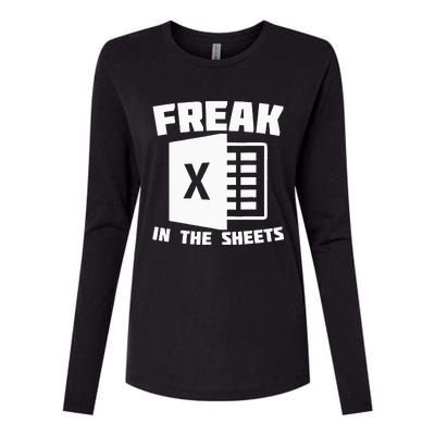 Freak In The Sheets Funny Accountant Analyst Secretary Womens Cotton Relaxed Long Sleeve T-Shirt