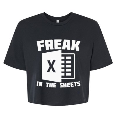 Freak In The Sheets Funny Accountant Analyst Secretary Bella+Canvas Jersey Crop Tee