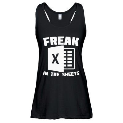 Freak In The Sheets Funny Accountant Analyst Secretary Ladies Essential Flowy Tank