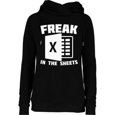 Freak In The Sheets Funny Accountant Analyst Secretary Womens Funnel Neck Pullover Hood