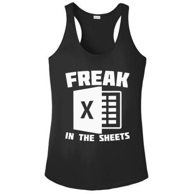 Freak In The Sheets Funny Accountant Analyst Secretary Ladies PosiCharge Competitor Racerback Tank