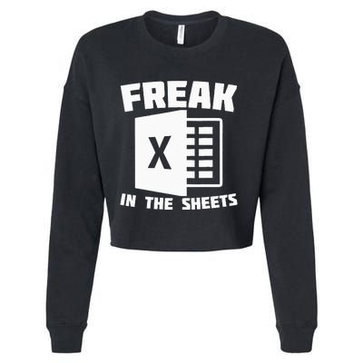 Freak In The Sheets Funny Accountant Analyst Secretary Cropped Pullover Crew