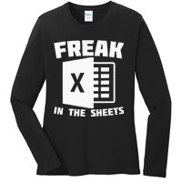 Freak In The Sheets Funny Accountant Analyst Secretary Ladies Long Sleeve Shirt