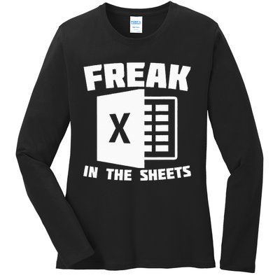 Freak In The Sheets Funny Accountant Analyst Secretary Ladies Long Sleeve Shirt