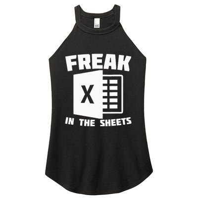 Freak In The Sheets Funny Accountant Analyst Secretary Women's Perfect Tri Rocker Tank