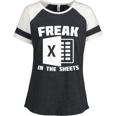 Freak In The Sheets Funny Accountant Analyst Secretary Enza Ladies Jersey Colorblock Tee