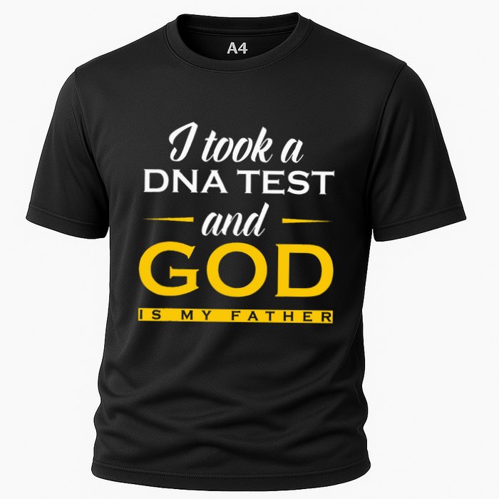 Funny I Took A Dna Test God Is My Father Jesus Christian Cooling Performance Crew T-Shirt