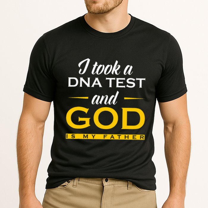Funny I Took A Dna Test God Is My Father Jesus Christian Cooling Performance Crew T-Shirt