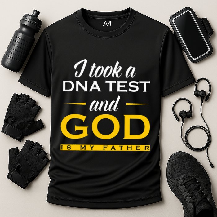 Funny I Took A Dna Test God Is My Father Jesus Christian Cooling Performance Crew T-Shirt