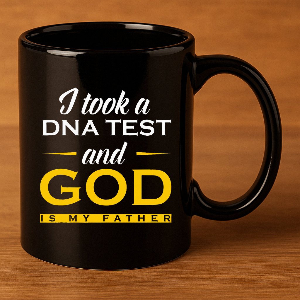 Funny I Took A Dna Test God Is My Father Jesus Christian 11oz C Handle Ceramic Mug