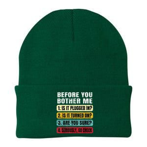 Funny Information Technology Tech Technical Support Gift Knit Cap Winter Beanie