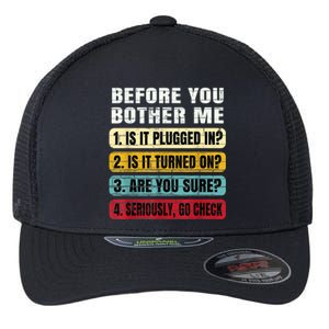 Funny Information Technology Tech Technical Support Gift Flexfit Unipanel Trucker Cap