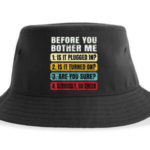 Funny Information Technology Tech Technical Support Gift Sustainable Bucket Hat