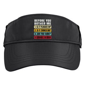 Funny Information Technology Tech Technical Support Gift Adult Drive Performance Visor