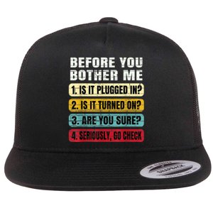 Funny Information Technology Tech Technical Support Gift Flat Bill Trucker Hat