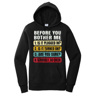 Funny Information Technology Tech Technical Support Gift Women's Pullover Hoodie