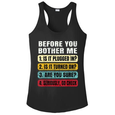 Funny Information Technology Tech Technical Support Gift Ladies PosiCharge Competitor Racerback Tank