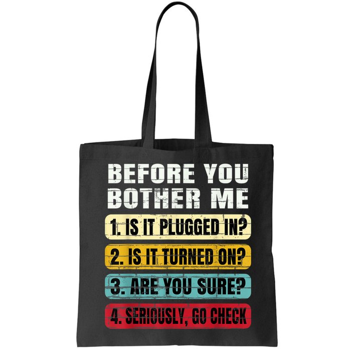 Funny Information Technology Tech Technical Support Gift Bag