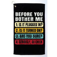 Funny Information Technology Tech Technical Support Gift Golf Towel
