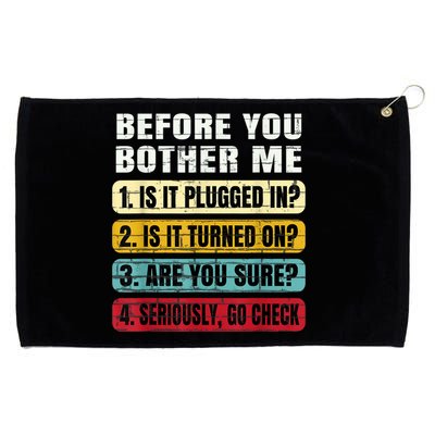 Funny Information Technology Tech Technical Support Gift Grommeted Golf Towel