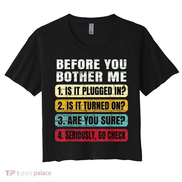 Funny Information Technology Tech Technical Support Gift Crop Top