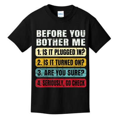 Funny Information Technology Tech Technical Support Gift Kids T-Shirt