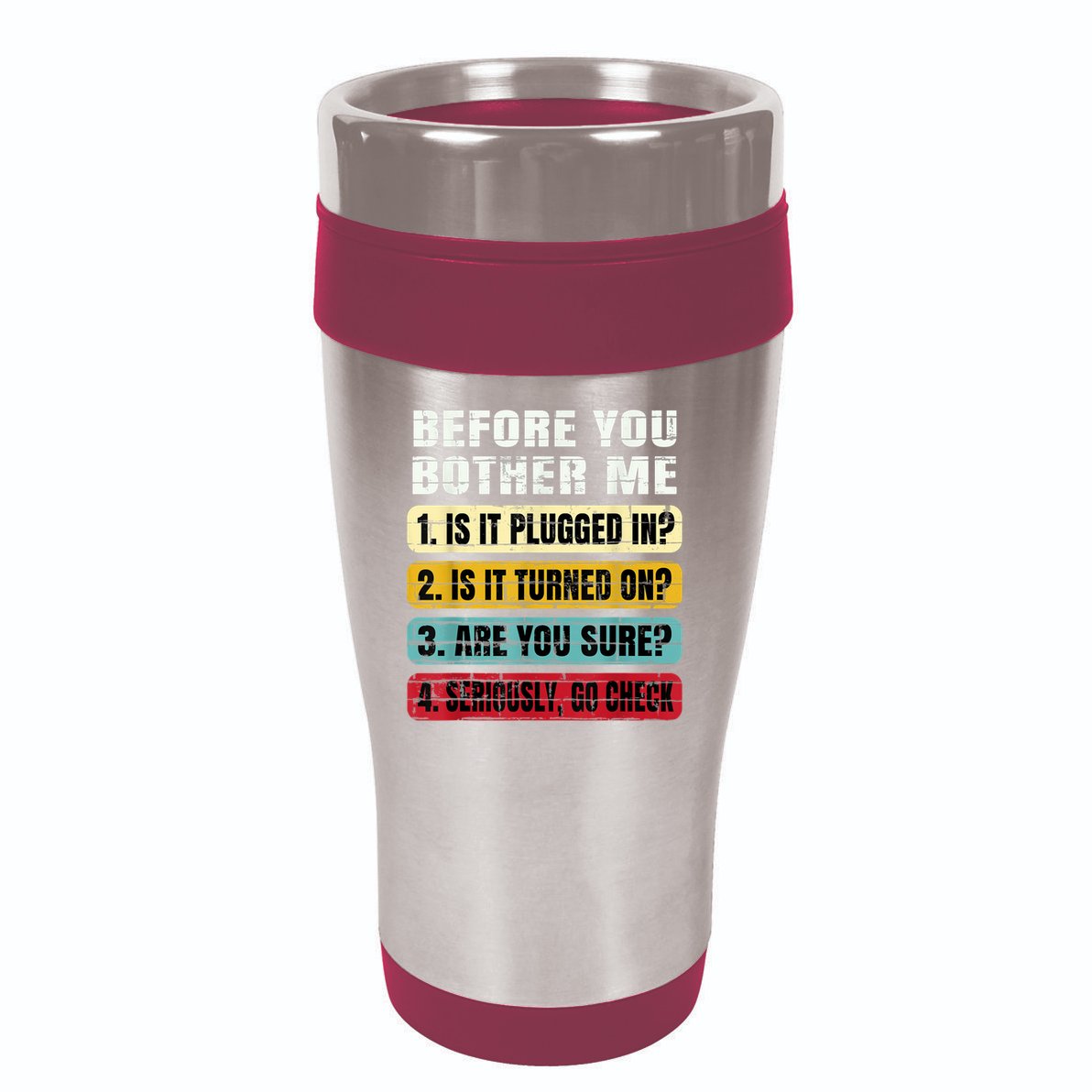 Funny Information Technology Tech Technical Support Gift 16oz Travel Tumbler