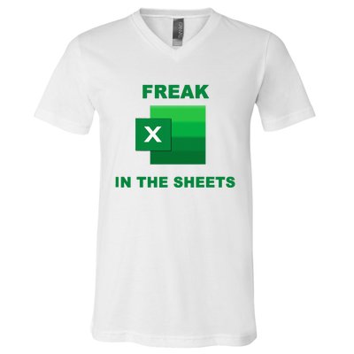 Freak In The Excel Sheets V-Neck T-Shirt