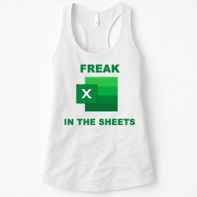 Freak In The Excel Sheets Women's Racerback Tank