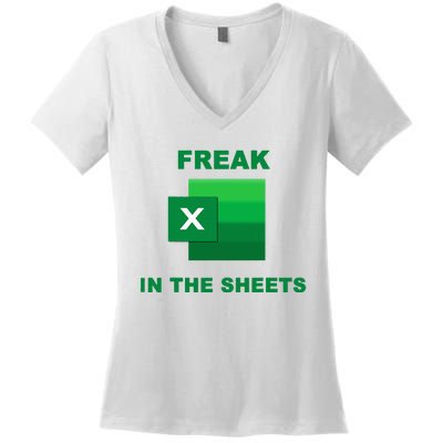 Freak In The Excel Sheets Women's V-Neck T-Shirt