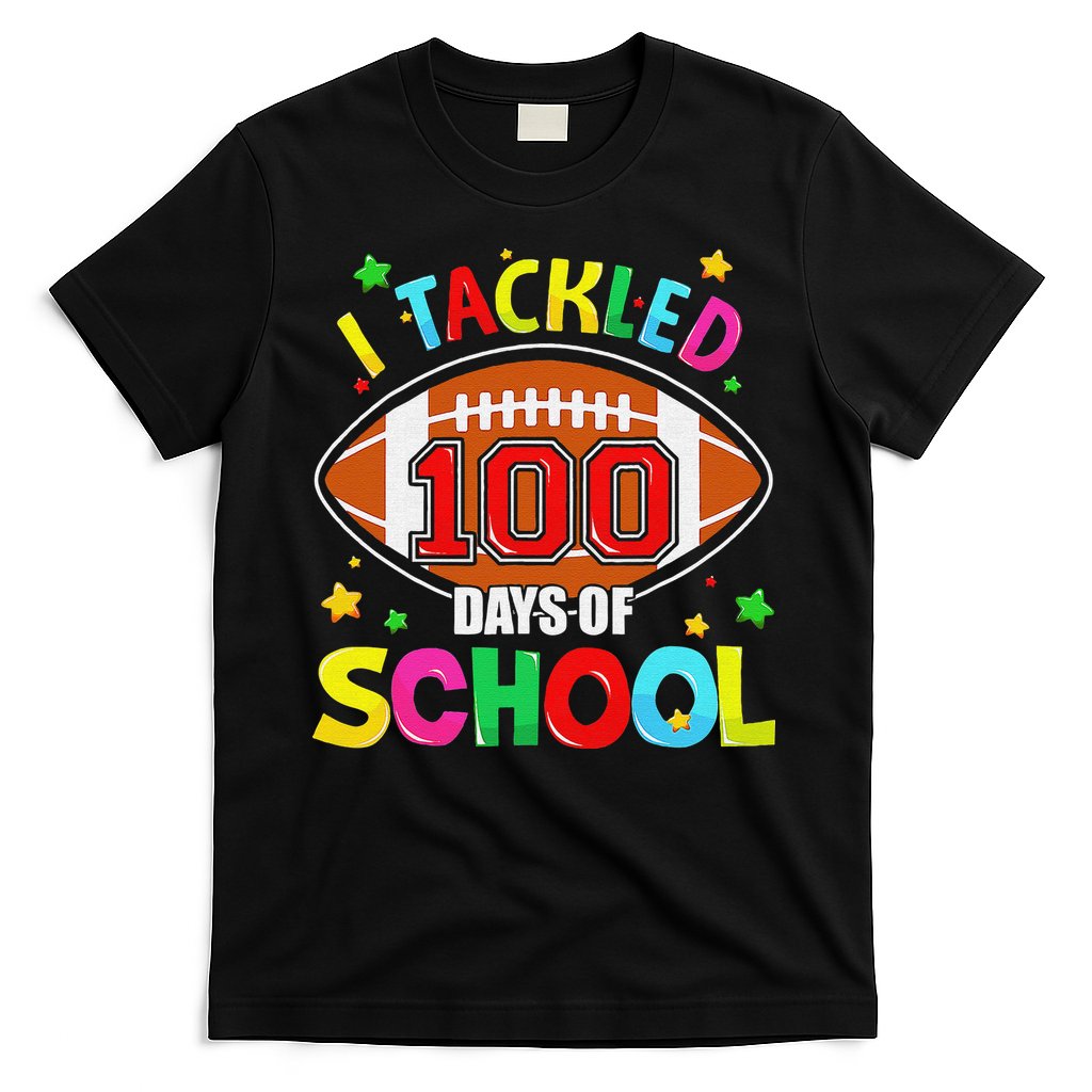 Football I Tackled 100 Day Of School  100th Day Of School T-Shirt