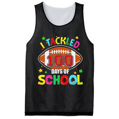 Football I Tackled 100 Day Of School  100th Day Of School Mesh Reversible Basketball Jersey Tank