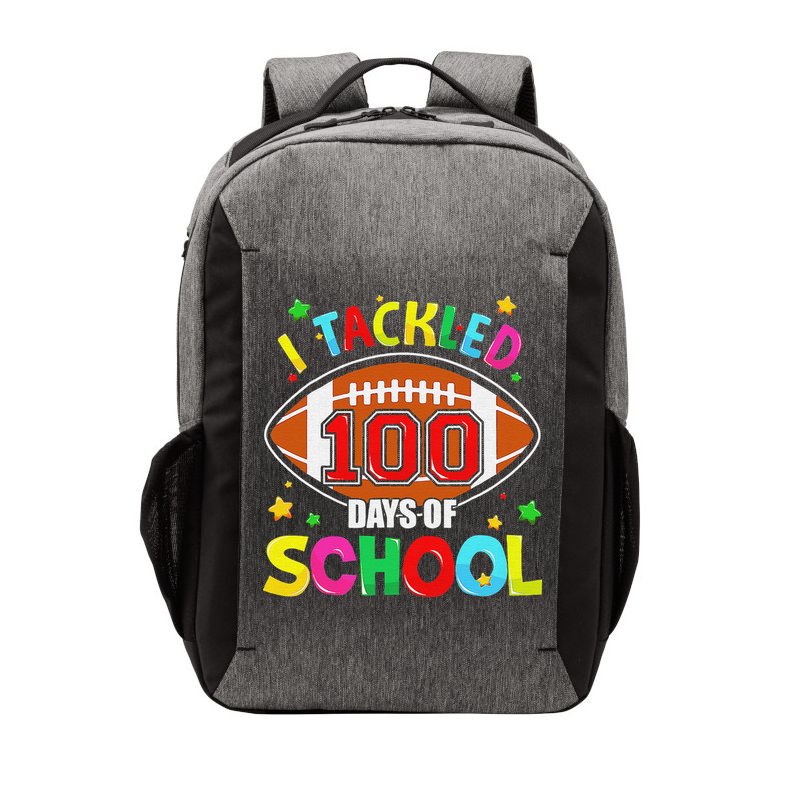 Football I Tackled 100 Day Of School  100th Day Of School Vector Backpack