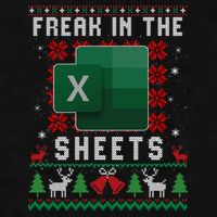 Freak In The Sheets Excel Ugly Christmas Sweater Ladies PosiCharge Tri-Blend Wicking Tank