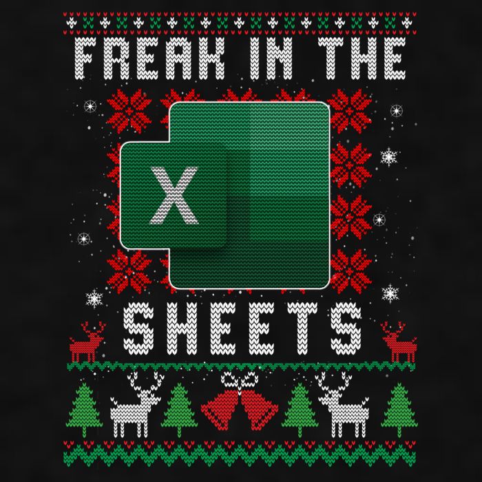 Freak In The Sheets Excel Ugly Christmas Sweater Ladies PosiCharge Tri-Blend Wicking Tank