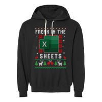 Freak In The Sheets Excel Ugly Christmas Sweater Garment-Dyed Fleece Hoodie