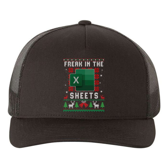 Freak In The Sheets Excel Ugly Christmas Sweater Yupoong Adult 5-Panel Trucker Hat