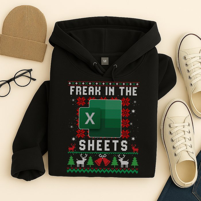 Freak In The Sheets Excel Ugly Christmas Sweater Hoodie