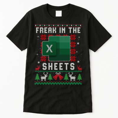 Freak In The Sheets Excel Ugly Christmas Sweater Tall T-Shirt