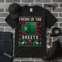 Freak In The Sheets Excel Ugly Christmas Sweater Tall T-Shirt