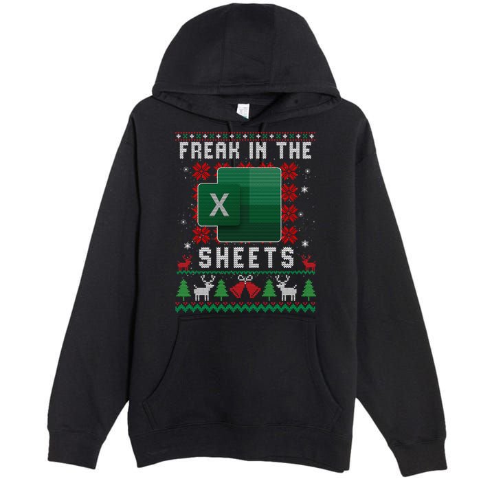 Freak In The Sheets Excel Ugly Christmas Sweater Premium Pullover Hoodie