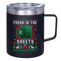 Freak In The Sheets Excel Ugly Christmas Sweater 12oz Stainless Steel Coffee Mug