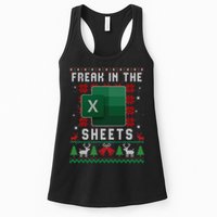 Freak In The Sheets Excel Ugly Christmas Sweater Womens Tank Top